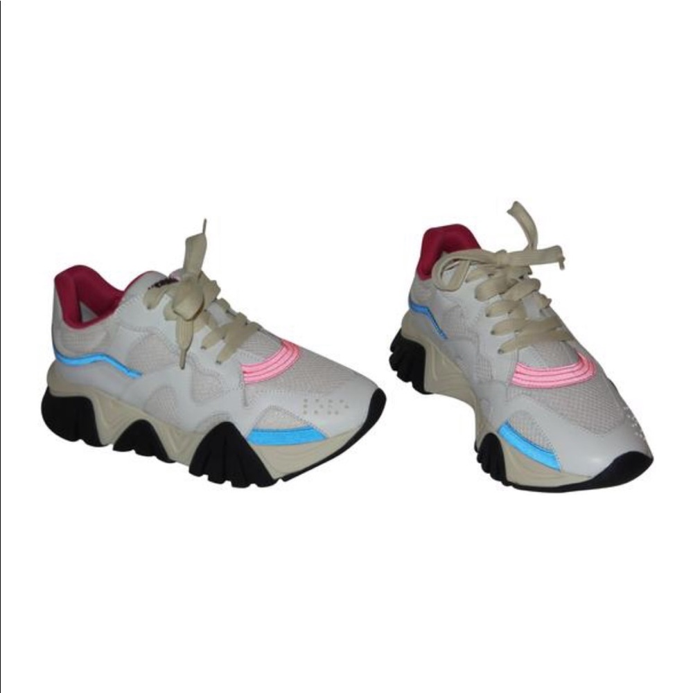 VERSACE SQUALO WHITE MULTI TRAINERS Sneakers